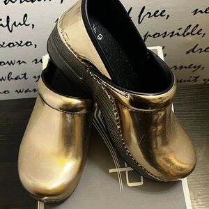 Dansko Metallic Gold Women's Clogs